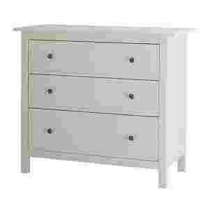 Ikea Hemnes Komoda 3 Szuflady Biały Połysk