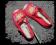 czerwone sandałki sandały buty z kwiatkiem 21 NOWE