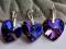 Piekne  Serca 18 mm - Swarovski Crystal HELIOTROPE