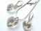 SWAROVSKI HEART SILVER SHADE 14+14+18 KOMPLET 925