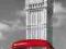 London (Big Ben and Bus) - plakat 158x53 cm