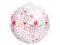 Balon 1m pastel Biały w serca, okrągły OLBON-002