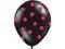 Balony 14cali Pastel Black Kropki, 6 szt. wesele