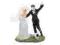Figurka Para Młoda z piłką nożną, 14 cm 1szt ślub