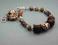 BRANSOLETKA I KOLCZYKI agat, koral,muszla