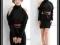 21104 Sukienka Półgolf Ramiona Tunika Japan Style