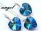 SWAROVSKI XILION HEART BERMUDA BLUE 18+18 KOMPLET