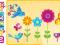 Naklejki ścienne dla dzieci Kwiaty XL + gratis