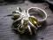 ( srebrny ) pierścionek kryształ oliwin Swarovski
