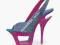 Gianmarco Lorenzi Double Platform Pump Denim /Purp