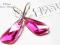 EArkadia *SWAROVSKI WING FUCHSIA 23mm kolczyki PS