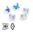 5754-CAB8 Butterfly beads Crystal AB 8mm