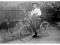 Rowerzystka rower z ok.1910 roku