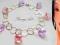 BRANSOLETKA SREBRO SWAROVSKI CHARMS MIX