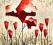 A-art1 Obraz olejny CzerwoneKwiaty 50x60 cm OBRAZY