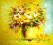 NAJTANSZE888 Obraz olejny 60x50 cm: Żółte Kwiaty
