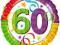 BALON 45cm urodziny rocznica jubileusz liczba:'60'
