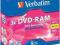 VERBATIM PŁYTY DVD RAM 5 SZTUK 4,7 GB 123 MIN 3x