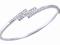 SZTYWNA BRANSOLETKA KOŁO Z CYRKONIAMI SREBRO 925