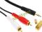 KABEL JACK 3,5mm - 2 x RCA CINCH GOLD 10 m