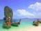 Koh Poda, long tail boats - fototapeta 183x254