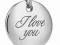 ZAWIESZKA CHARMS - I LOVE YOU c533