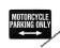SZYLD PARKINGOWY MOTORCYCLE PARKING ONLY KURIER