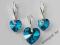 PS Swarovski Serce HEART 10 +14 komplet 8 Kolorów