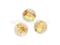 LP340 Szkło weneckie kulki jasny miód ze złotem