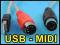 KABEL konwerter USB na MIDI - IN OUT 16 kanałów