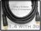 KABEL HDMI 1.4 GOLD 3D HIGH SPEED ETHERNET 1,8m