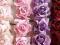 Różyczki fioletowe duże papierowe karbowane