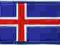 Islandia - Naszywka Flaga Islandii 7cm x 4,5cm