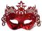 Maska czerwona z ornamentem