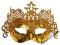 Maska złotaa z ornamentem