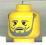 3626bpx106 Yellow Minifig, Head Beard with Gray