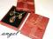 PUDEŁKO NA BIŻUTERIĘ KOMPLET TWARDE CZERWONE