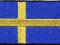 Naszywka Flaga Szwecji średnia 3,5x5,5