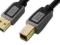 Kabel PREMIUM USB2.0 Am / Bm, czarny/szary 5m