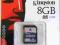 KINGSTON SD HC 8GB, NOWA, F.VAT, KRAKÓW, 8 GB