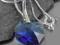 naszyjnik SWAROVSKI Octagon Sapphire SREBRO szafir