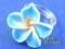 pfm168 PIERŚCIONEK kwiatek fimo 20mm błękitny