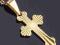 Krzyżyk Złoty Diamentowany CHRZEST Komunia Chaton