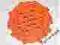 =F86= Nowe LEGO Orange Wheel Hard Plastic 64711 ==