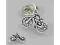 srebrny pins odznaka przypinka rower bicycle hade