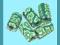 Koraliki Fimo wałek zielone 7 x 11 mm - 5 sztuk