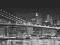 New York (Brooklyn Bridge) BW -plakat 91,5x30,5cm