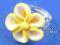 pfm140 PIERŚCIONEK kwiatek fimo 20mm żółty