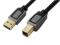 Kabel PREMIUM USB2.0 Am / Bm, czarny/szary 5m