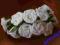 Róże Kwiaty LATEKSOWE na drucie 10szt śr.3cm !!